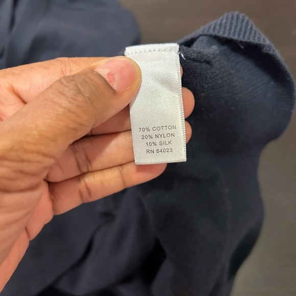 Banana Republic Men’s Cardigan Sweater Full Zip Size XL Navy - Picture 4 of 8